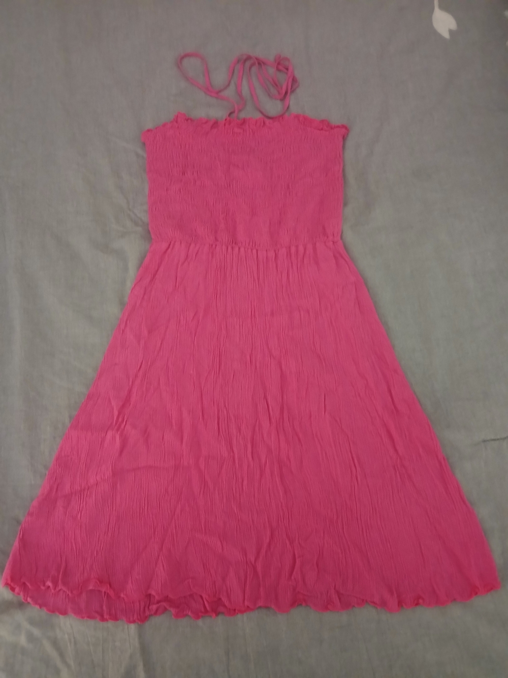 Sleeveless Pink Halter Mini Dress